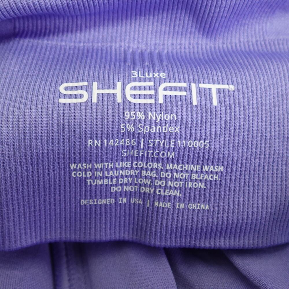 NWT SHEFIT 3Luxe Adjustable Sports Bra, Zip Front Low Impact Wirefree Periwinkle - Picture 11 of 12